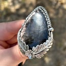 Image 3 of XL Handmade Sterling Silver Hypersthene Statement Ring