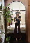 70s sienna slinky velvet trousers 