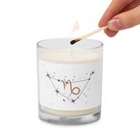 Image 1 of Capricorn Zodiac Glass jar soy wax candle