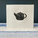 Image of Teapot drypoint etching