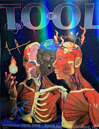 Image 1 of TOOL POSTER - BAND SIGNED - SKULL EARTH