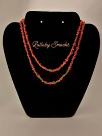 Image 1 of 16” orange chip coral necklace 