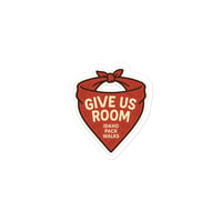 Image 2 of Give Us Room Bandana Sticker (Red)