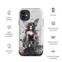 Image 3 of Dark Fairy and Flowers Goth Inspired Mystical Fantasy Tough Case for iPhone®