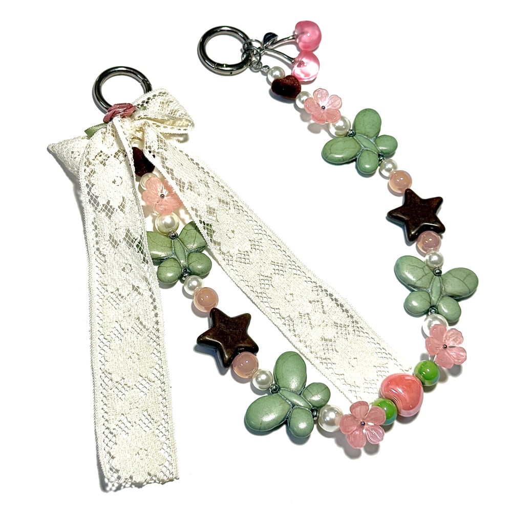 Image of Cherry Green Bag Chain