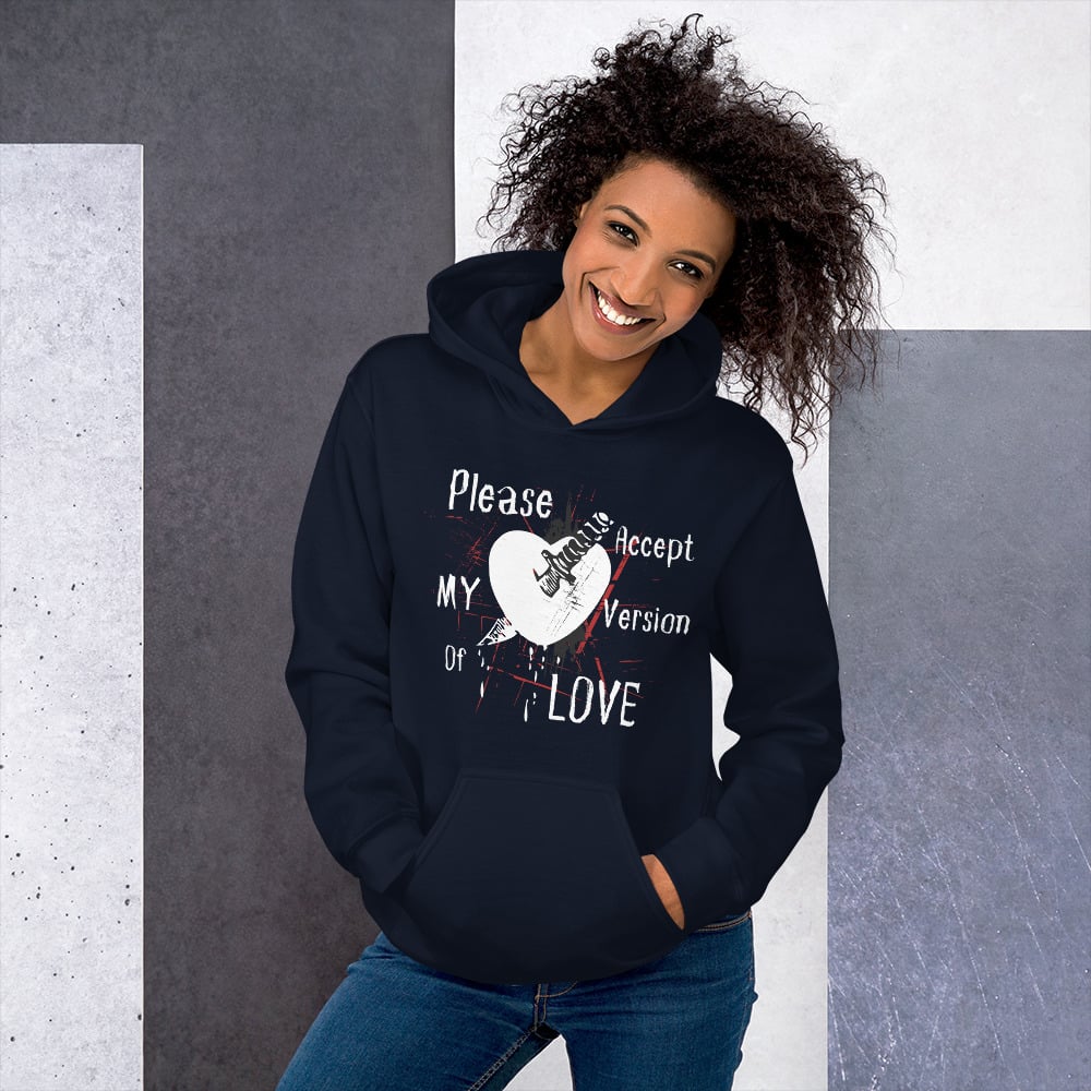 Image of Officially licensed please accept heart & knife Unisex Hoodie