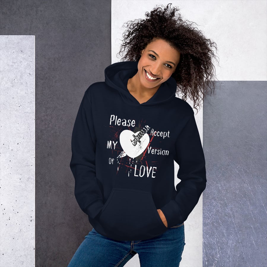 Image of Officially licensed please accept heart & knife Unisex Hoodie
