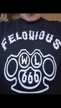 Image 1 of WL Warning Tee Black sizes Small thru 5X