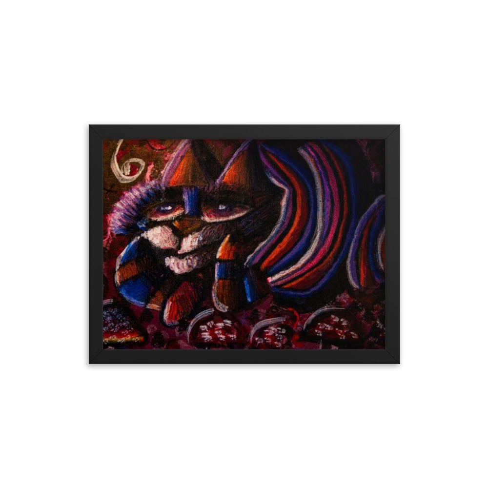 Image of Cursed Cheshire Cat Framed poster