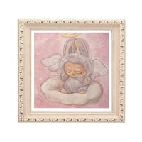 purple labubu angel 👼🏼art print