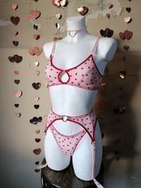 Image 2 of Red Hearts Garter Belt