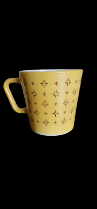 Image 9 of Set of 3 Pyrex Yellow Foulard Atomic Starburst Mugs 
