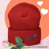 Image 3 of Safety Pin Cuffed Beanie