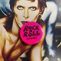 ROCK N ROLL 45MM BADGE
