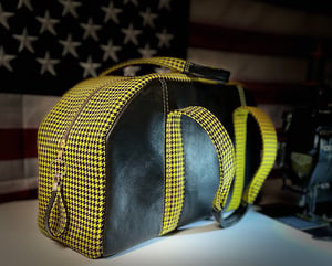 Image of Yellow houndstooth duffle 