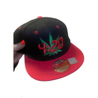 Image 1 of 420 Weed Leaf Snapback, Cannabis Cap, Marijuana Hat