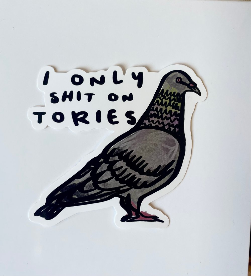 Shit On Tories Vinyl Sticker