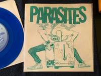 Image 2 of PARASITES "Burnt Toast" 7" - Blue Vinyl Tour Edition #15/300