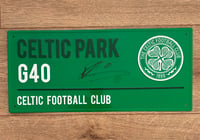 Signed Kieran Tierney Celtic Street Sign