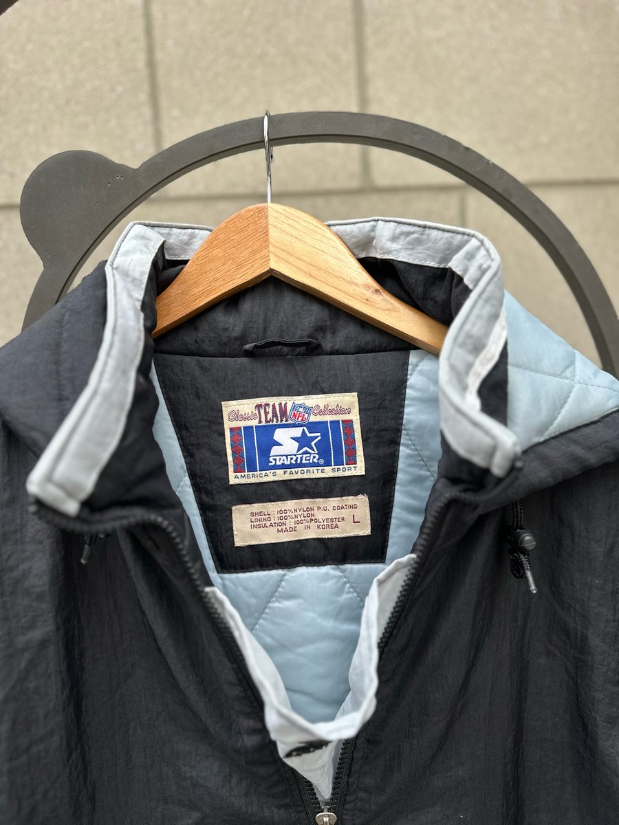 Image of 90’s Vintage Starter “LOS ANGELES RAIDERS” Pullover Puffer Jacket, SIZE: LARGE