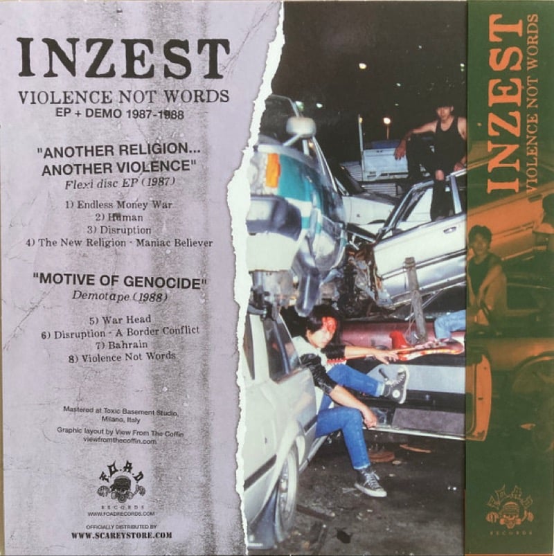 Image of Inzest - "Violence Not Words" LP (Itailian Import)