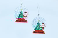 Image 3 of Pink & Merry Earrings 🩷🎄(3 fun designs to choose from)