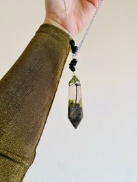 Image 6 of 🍄🌿Mushroom Terranium Obsidian Crystal Amulet 🌿🍄Large 