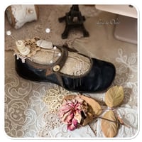 Image 2 of Handmade Vintage black mary Jane shoe Pin Cushion