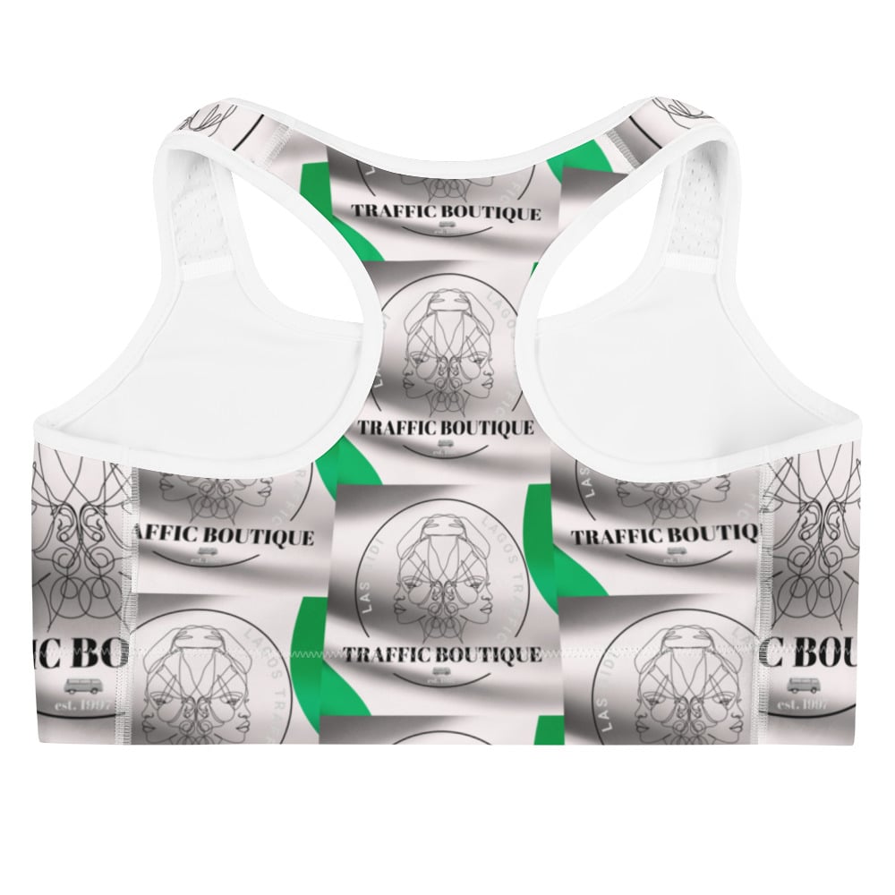 LAS GIDI TRAFFIC BOUTIQUE SPORTS BRA (SILVER/GRN/WHT) 