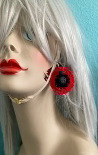 Image 3 of Handmade Bohemian Earrings Poppy Lava
