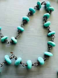 Image 11 of gorgeous turquoise nugget necklace with opal pendant