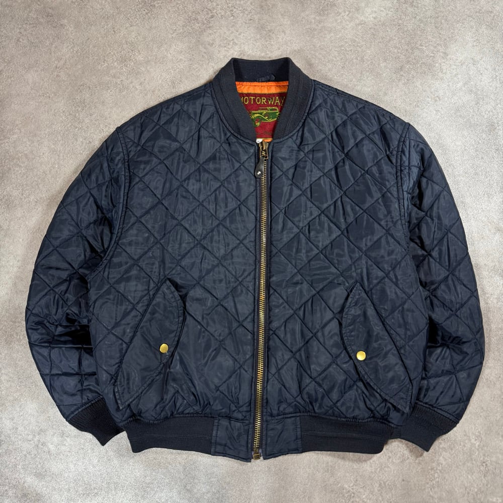 Image of 1990s Quilted Bomber Jacket, Size Large