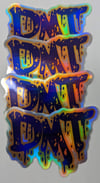 DMT Purple & Gold Holographic Logo Sticker 