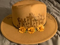 Image 1 of “Consumado Es” Hand-Burned Narrow Panama Hat