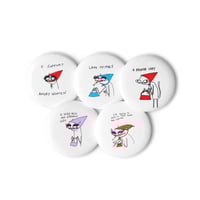 Image 1 of Set of pin buttons LADY THINGS