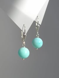 Image 1 of Boucles d'oreilles argent amazonite