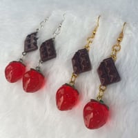 Image 1 of Chocolate Strawberry Earrings