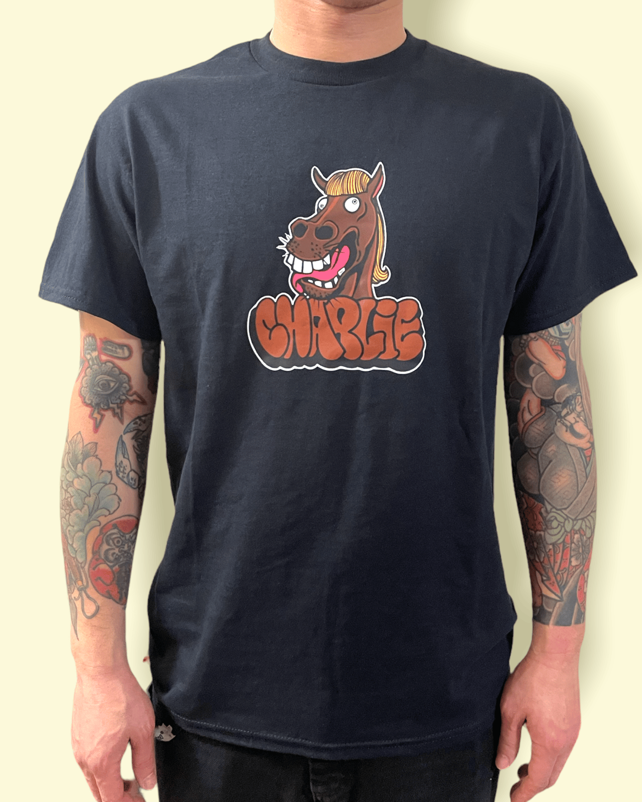 Logo tshirt Black Charlie Horse Wax