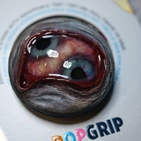 Image 5 of Custom Swappable Phone Grip for smartphones, double iris, reflective pupil, glow in the dark