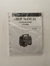 Sealed! Honda EX1000 Generator Shop Manual