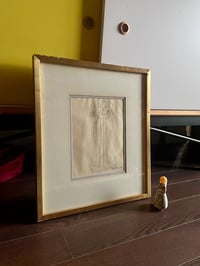 Image 2 of Mid Century Graphite Figure Drawing on Paper