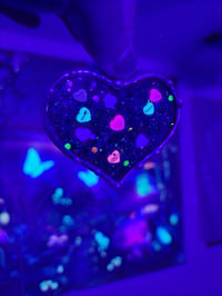 Image of Glitter heart green