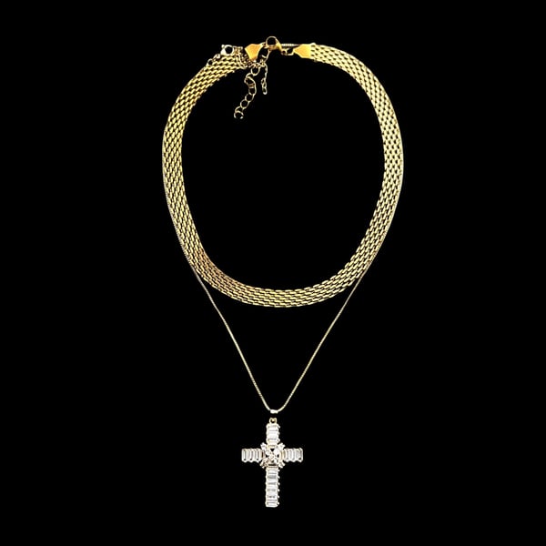 Image of CLAVICLE CROSS NECKLACE
