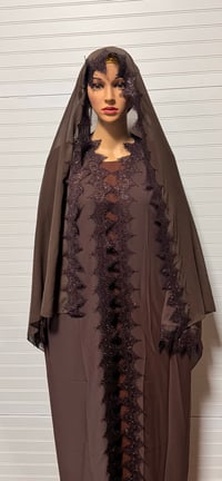 Image 5 of  Lace 2 Piece Abaya 