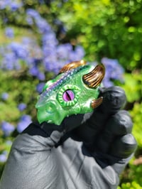 Image 5 of Chromium Mini DragonHead Pendant. 