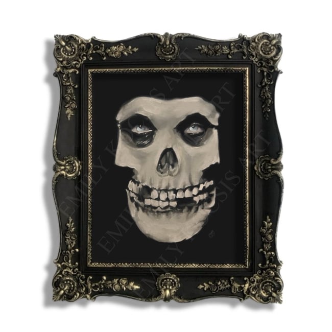 Original Painting Print // ‘Crimson Ghost’ Misfits Portrait Style