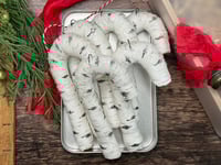 Image 3 of Spun Cotton Birch Candy Cane Ornament