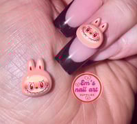 peach labubu charms 