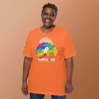 Image 3 of Unisex t-shirt neurodiversity DUCK on back and color brain logo front 