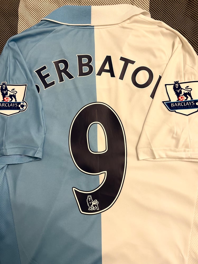 Image of Tottenham Hotspur “BERBATOV 9” 125 Yrs Anniversary Shirt + PL patches (M)